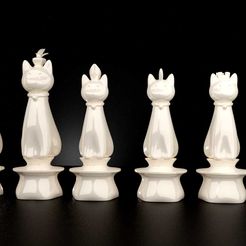 Cat-Army1.jpg STL file Cat Chess Set・Template to download and 3D print