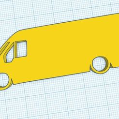 Web-capture_7-9-2023_17322_www.tinkercad.com.jpeg STL file Ford Transit Van Mk6 Jumbo Lwb Silhouette Keyring・3D printing template to download