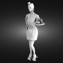 Waitress-on-roller-skates-render.png Файл STL Waitress on roller skates・Модель для загрузки и печати в формате 3D