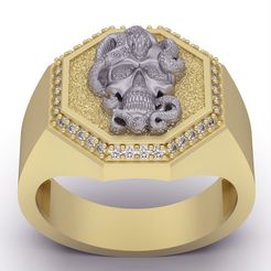 keyshot-jewelry-scene-setup-set-3.10420.jpg Fichier STL Bague serpent tête de mort・Objet imprimable en 3D à télécharger