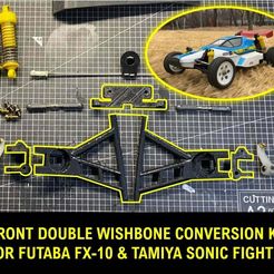 00.COVER_THINGIVERSE.jpg Бесплатный STL файл Futaba FX-10 : front double-wishbone conversion kit・Модель 3D-принтера для загрузки