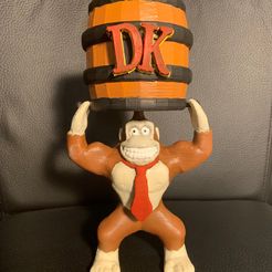 DKBarrel22.jpeg Бесплатный STL файл Donkey Kong and Barrel・3D-печатная модель для загрузки
