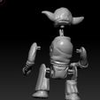 ScreenShot538.jpg Star Wars .stl Master Yoda .3D action figure .OBJ Kenner style.