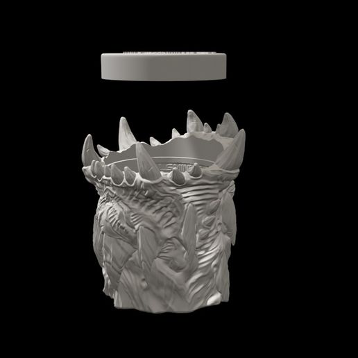 dicecup10.jpg Download free STL file War Of The Ravaged - Dice Cup/Shaker • 3D printable template, LSMiniatures