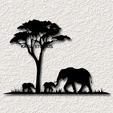 project_20240117_1457185-01.png elephant with twins wall art elephants wall decor African safari decoration