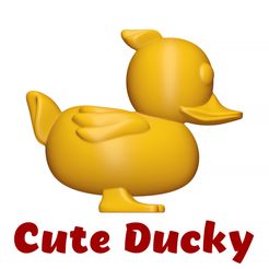ducky.jpg Fichier STL gratuit Figurine de décoration en forme de canard mignon・Modèle pour imprimante 3D à télécharger