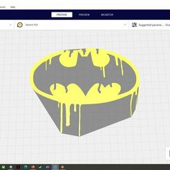batdrip1.jpg STL file 2D Silhouette/Stencil Batman Dripping Logo・3D print design to download