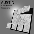 Schermata-2021-09-09-alle-02.13.52.png STL file AUSTIN FRAMED WALL ART CITYSCAPE ARCHITECTURE BUILDINGS SOUVENIR CITY MAP ART・3D printing template to download