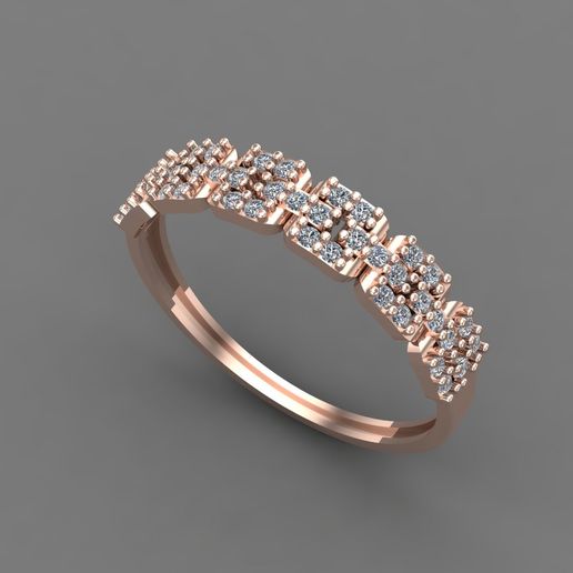 Womens Diamond Signet Ring Women Rings 3dmodels 3D print model 3D print model 3D model