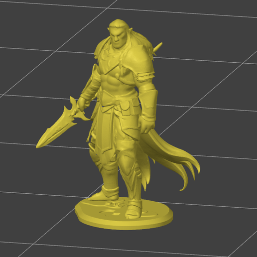 DnD orc warrior 3D model