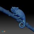 3DPrint1.jpg Furcifer pardalis ambanja panther chameleon - on AST - High 3D Print File Full Size Texture Any Scale! High polygon