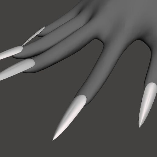 False nails for Monster High doll G1 - 3D model önizlemesi