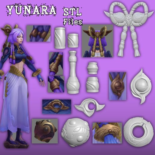 👾 YUNARA COSPLAY STL・ STL File for 3D printing・Cults