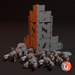 WholeArmy_2.jpg Free STL file 750p Add-on for Ork Army for Grimdark Future #2・Model to download and 3D print