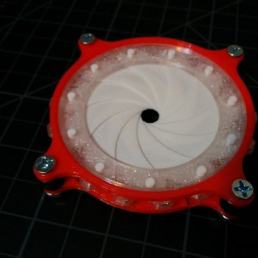 Ø14.25 Max aperture Mountable iris STL 3D model download