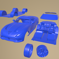 f29_005.png STL file Dodge Viper GTS 2013 PRINTABLE CAR IN SEPARATE PARTS・3D print design to download
