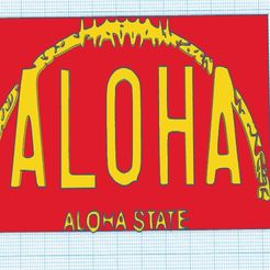aloha.jpg Fichier STL packs de surf・Plan à imprimer en 3D à télécharger