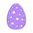 Easter Egg stars.stl Flat Easter Eggs for decoration