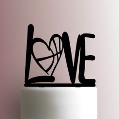 JB_Basketball-Love-225-A749-Cake-Topper.jpg STL file TOPPER LOVE BASKETBALL・3D printing model to download
