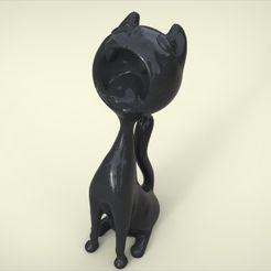 11.117.jpg 3D model for 3D printers. Screaming cat.