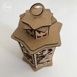 halloween-lantern-laser-cut-files-lasercutano-6.jpg Halloween Lantern SVG | Haunted House Witch Candle Holder | Laser Cut Tea Light Box