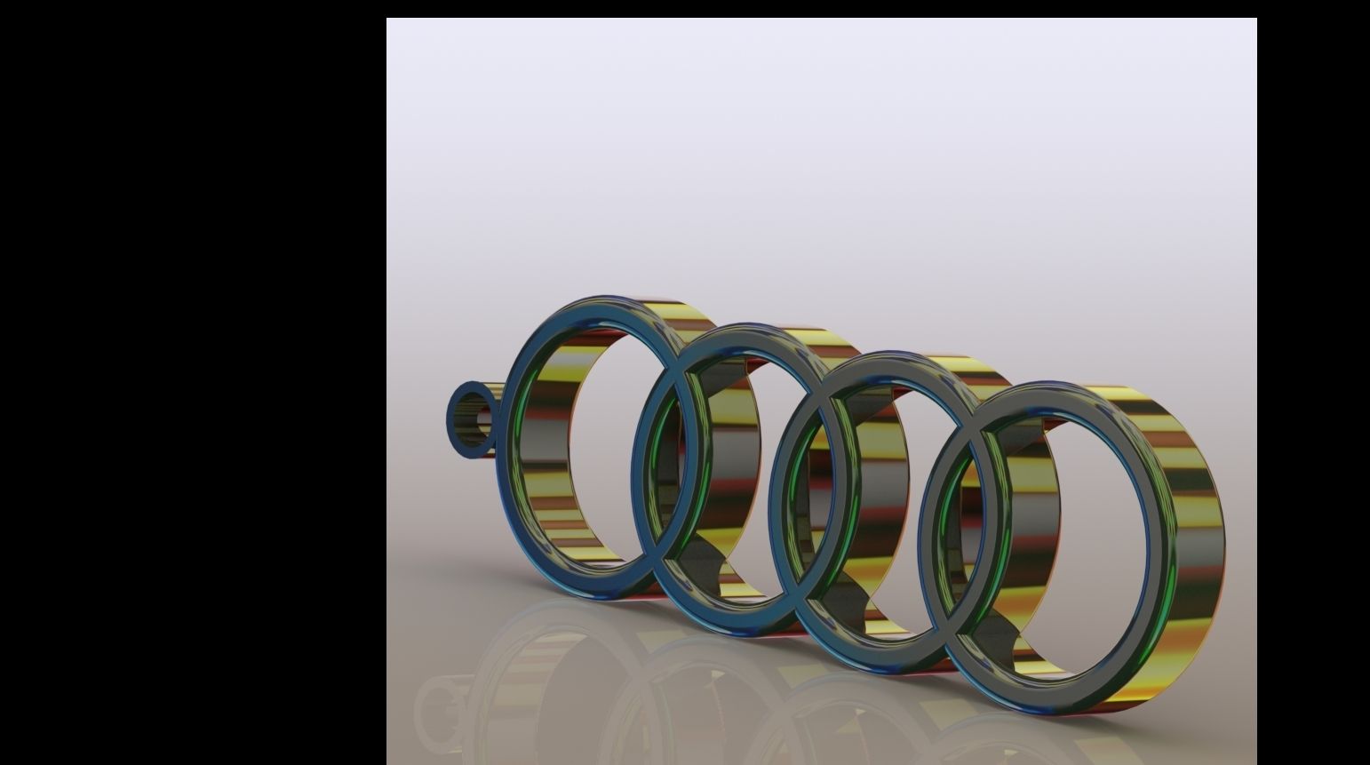 Download STL file Audi rings keyhanger • 3D print design ・ Cults