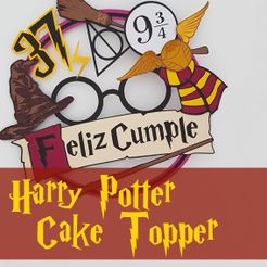 sdgsgsg.jpg Archivo STL Cake Topper de HARRY POTTER -modelo entero y en partes para armar-・Design para impresora 3D para descargar