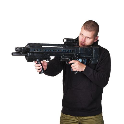 SG-8S-Slugger-replica-prop-from-Helldivers-2-by-Blasters4Masters_4.jpg SG-8S Slugger Helldivers 2 Weapon shotgun prop replica gun