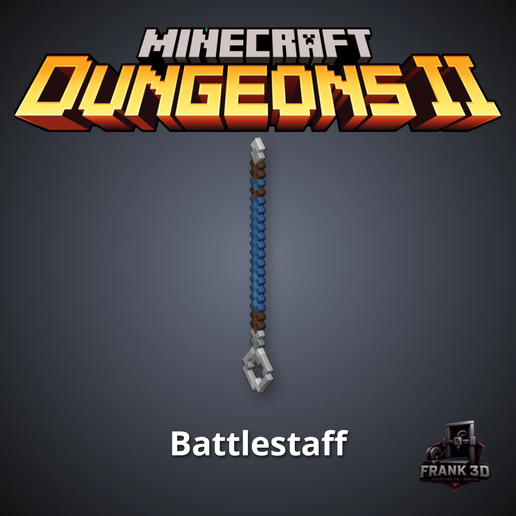 Battlestaff - Minecraft Dungeons | 3D Print STL Magic Weapon Replica