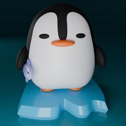 Пингвинчик-на-льдинке2.jpg Penguin on an ice floe