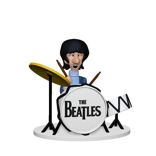 👾 THE BEATLES - SATURDAY MORNING CARTOON - RINGO・ STL File for ・Cults