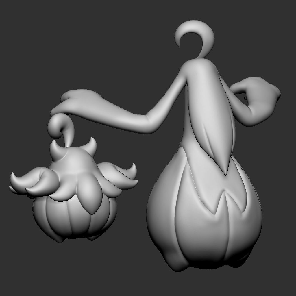 5.jpg Datei OBJ Pumpkaboo und Gourgeist-Pokemon・Modell für 3D-Druck zum herunterladen, ydeval