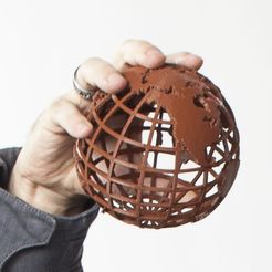 Bre_Replicator2_20120817-542-Edit_display_large.jpg Free STL file Gridded Globe・Object to download and to 3D print