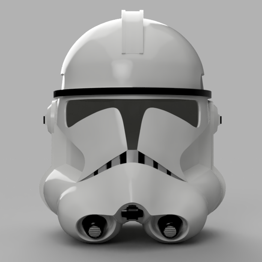 Clone Trooper Helmet Phase 2 v2.png Бесплатный STL файл Шлем клон-трупера Фаза 2 Звездные войны・3D-печатная модель для загрузки, VillainousPropShop