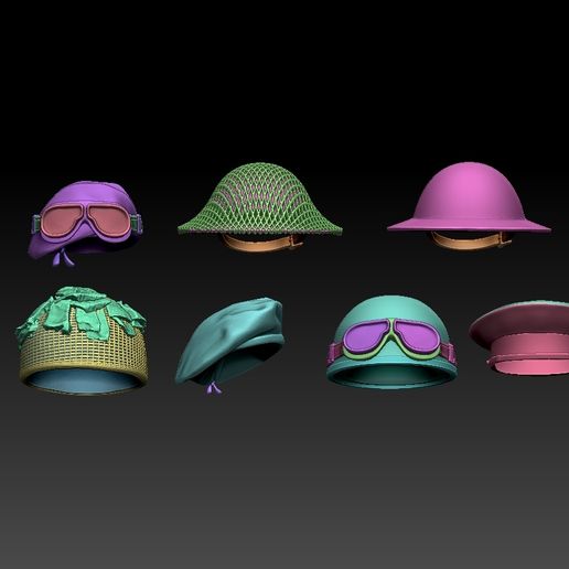 🪖 CASCO BRODIE y gorras・Archivo STL para Impresión 3D・Cults