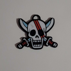 red-haired-pirates-keychain.png STL file Red Hair Pirates Keychain (One Piece)・3D printer design to download