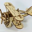 3d-wooden-models-for-kids-biplane-4.jpg Biplano - Modelo 3D DIY Rompecabezas mecánico de madera
