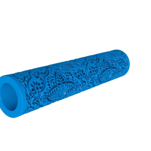 5665666.jpg oriental pattern clay roller stl / pottery roller stl / leaf clay rolling pin /flower pattern cutter printer