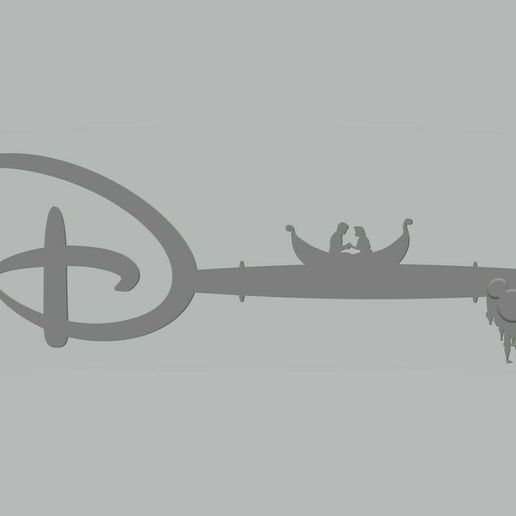 Disney Tangled boat key - 3D model önizlemesi