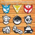 Pokemon-GO.jpg PACK 9 " POKEMON GO " PORTA-CHAVES / PORTA-CHAVES