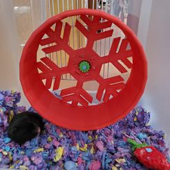 HamsterWheel8x3.jpg Free STL file 8"x 3" Hamster Rodent Wheel・3D printer design to download