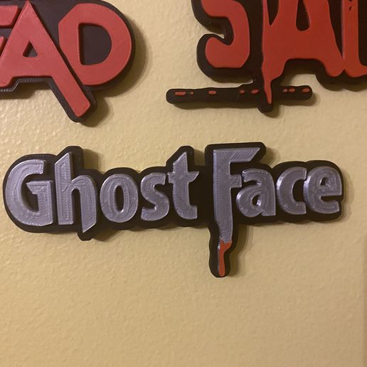 🚩 Ghostface Mask Logo・ STL File for 3D printing・Cults