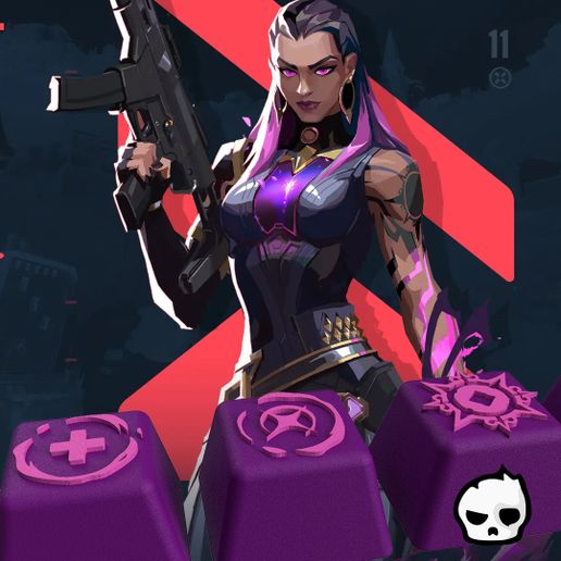 Keycaps Valorant Reyna 3D model