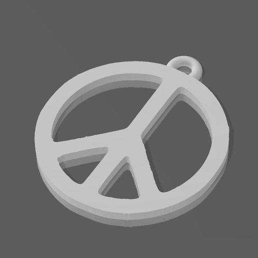Peace Symbol Pendant 3D model