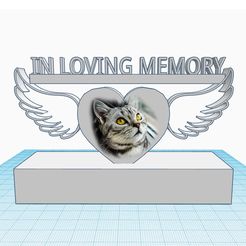 Untitled-1.jpg Fichier 3D Cœur avec ailes d'ange sur pied, En mémoire de quelqu'un de spécial, souvenir, commémoration, cadeau commémoratif.・Plan pour imprimante 3D à télécharger, Allexxe