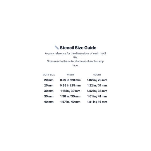 product_1689-03_sizes.jpg Five Point Star Stamp Tile Set, Geometric Star Designs, 5 Sizes for Clay, Cookie & Fondant Use
