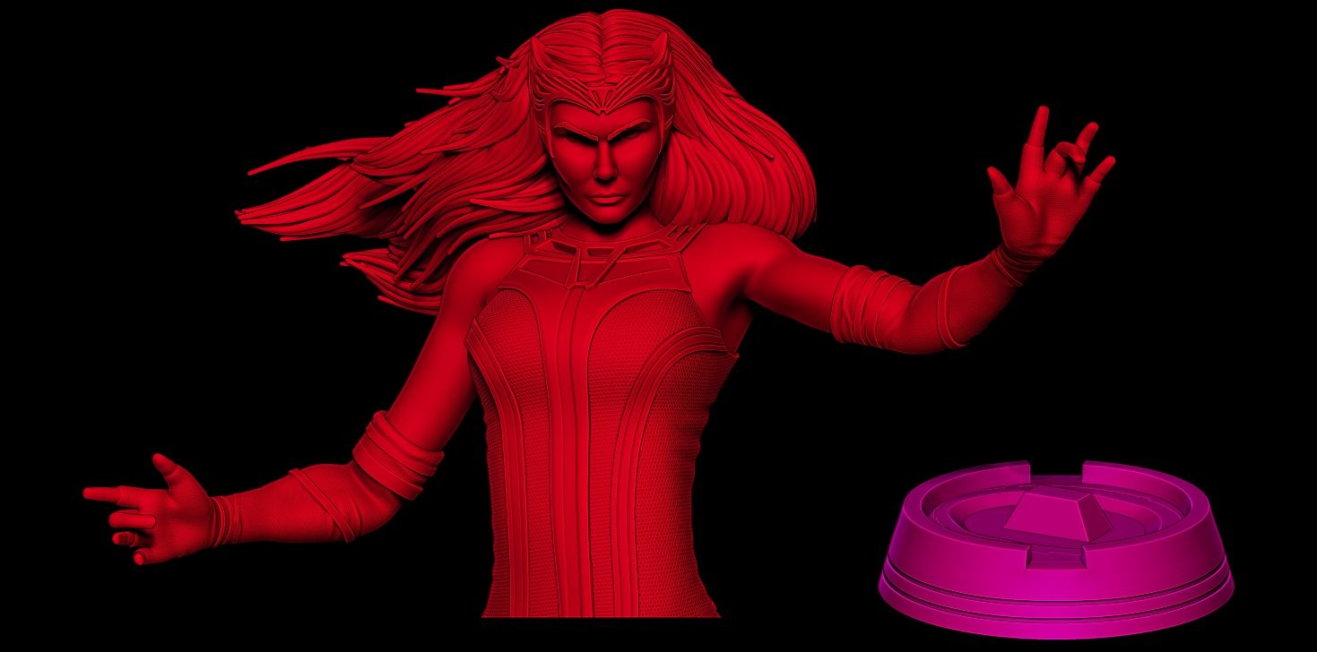 Download STL file Fan art Scarlet Witch - Wanda Bust Version • 3D ...