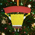 Bob-l-eponge-verso.png Personalized wooden SpongeBob Christmas ornaments - Laser engraving (Lasercut Files / SVG )