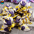 13.png Fichier 3D ROSE Bébé dragon Wyvern, mignon, articulé, facile à imprimer.・Idée pour impression 3D à télécharger