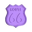 Route 66sign.stl Señal de tráfico de la Ruta Histórica 66